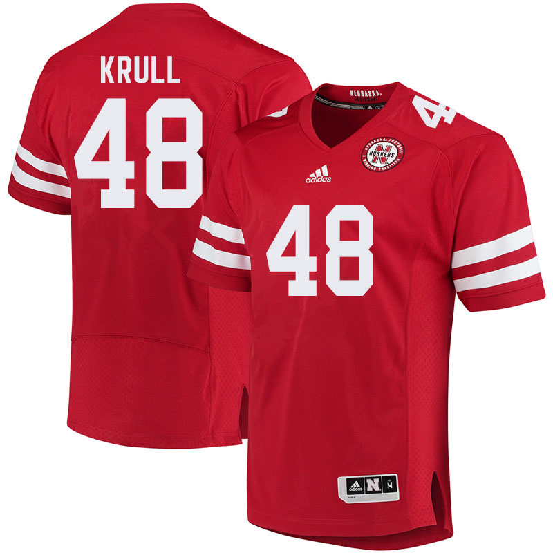 Men #48 Bryson Krull Nebraska Cornhuskers College Football Jerseys Sale-Red